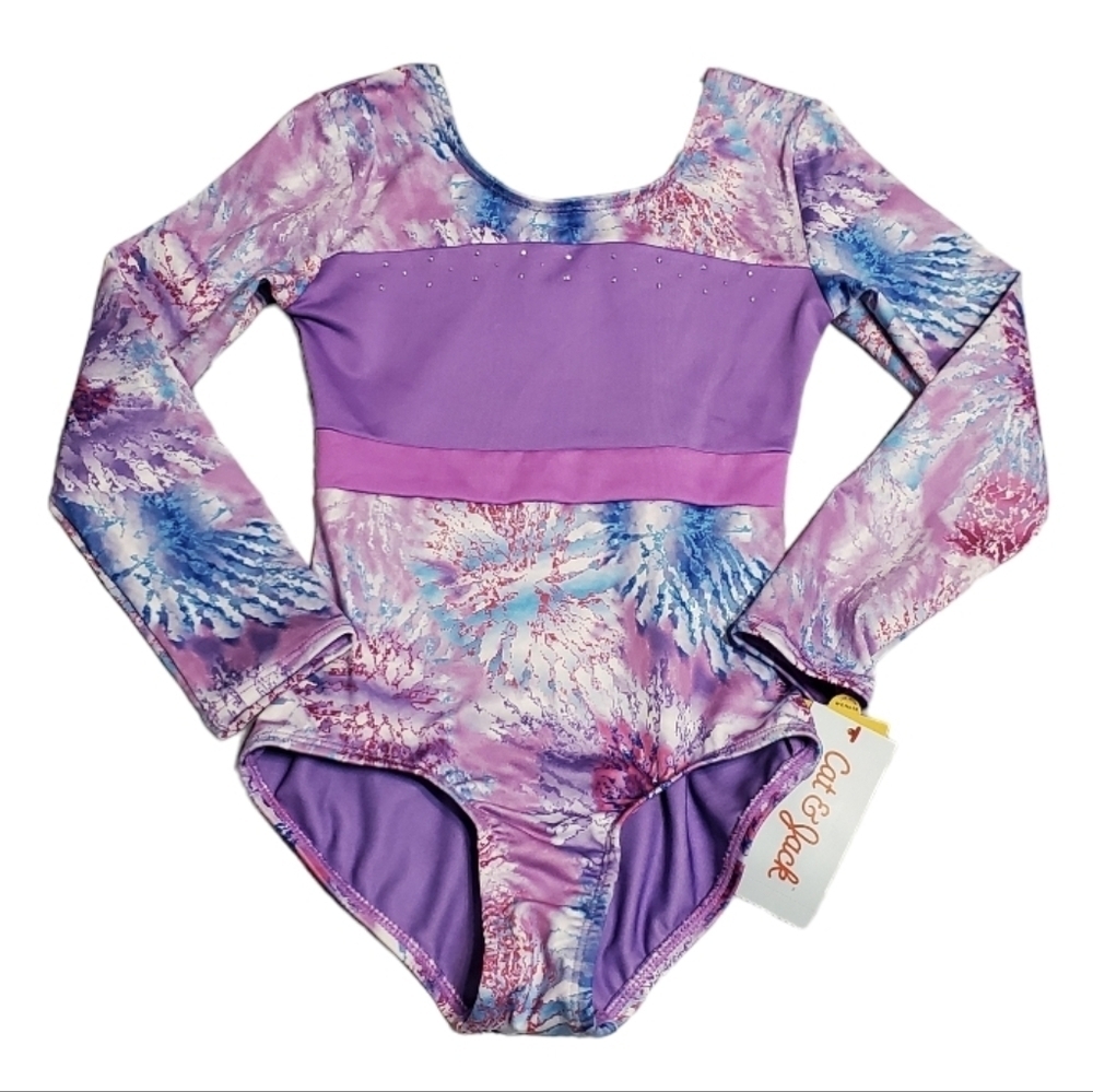 NWT Cat & Jack Girl's Purple Dance Gymnastics Leotard XS 4/5